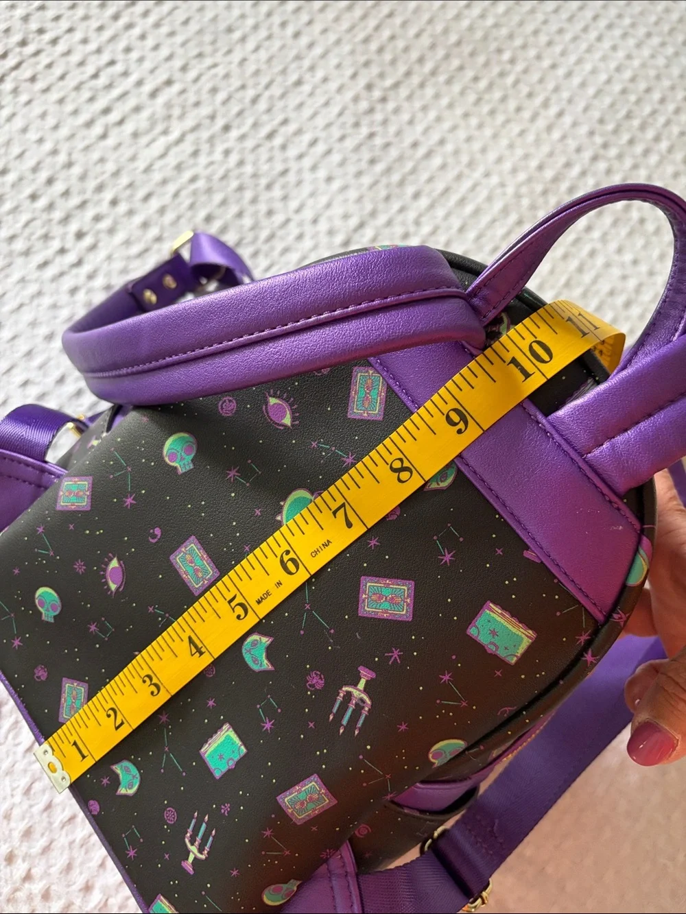 Disney Parks Loungefly Hocus-Pocus Mini Purple and Teal Space Print Backpack
